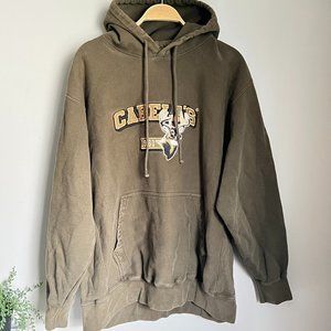 Cabela's Embroidered Deer Hoodie Heavy Blend Army Green